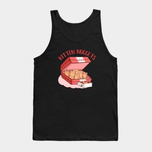 Kawaii Cat inside Box, Funny Chicken Nuggets Tank Top